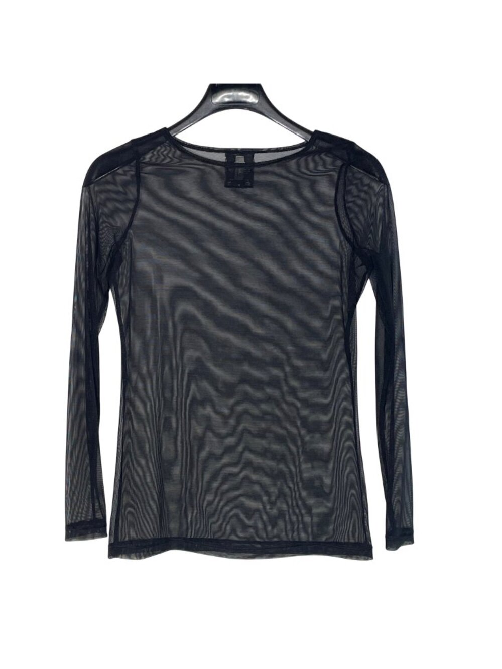 Sympli Mesh Sheer See Through Top Black Sz 8 Y2K Witchy Whimsigoth Grunge